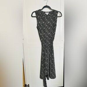 Charter Club Black and White Sleeveless Sheath Dress Sz S